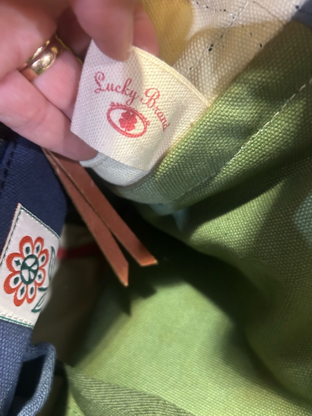 Vtg Lucky Brand Dungarees Canvas Tote Bucket Mail Bag - Picture 9 of 12